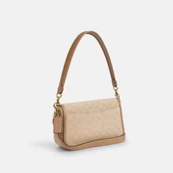 Coach Hadley Shoulder Bag With Signature Canvas - Picture 9 of 9
